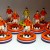 Subbuteo Andrew Table Soccer Holland 1974 World Cup Team on new WSB with Holland flag colors 